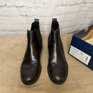 Cole Haan Women’s Black Leather Ankle Boots